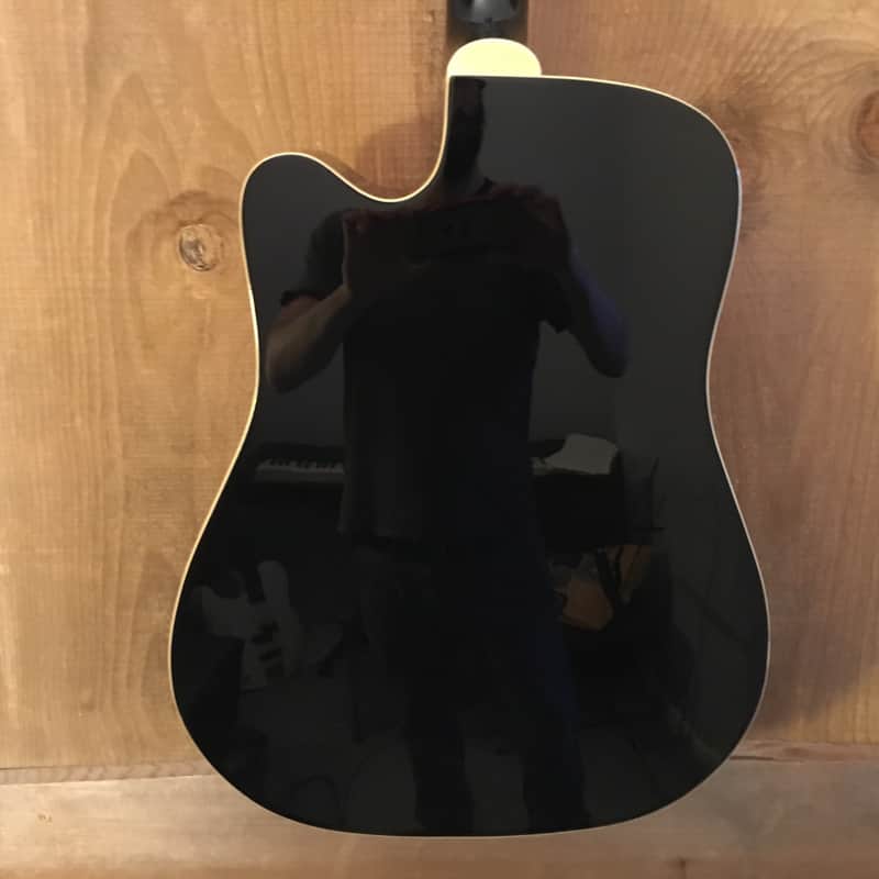 Samick Greg Bennett Design D-2CE/BK Dreadnought Cutaway Acoustic