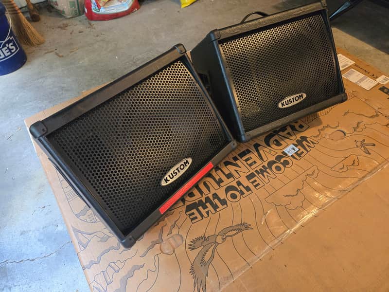 Pair of Kustom KPC12MP mid-2010's - Black image 1