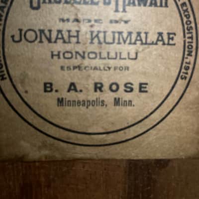 Vintage Jonah Kumalae Hawaiian Solid Koa Soprano Ukulele image 10