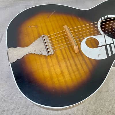 Kay 1160 Note 1966 Sunburst Parlor Acoustic Short Scale image 7