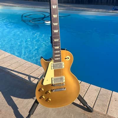 Left Handed Gibson Custom Shop '57 Les Paul Goldtop Reissue 2019 - Present - Double Gold Dark Back VOS image 9