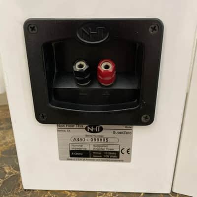 2 NHT Super Zero Bookshelf Speakers (Pair) Gloss White. Tested. Excellent Sound! 2 NHT Super Zero Bookshelf Speakers (Pair) Gloss White. Tested. Excellent Sound! image 10