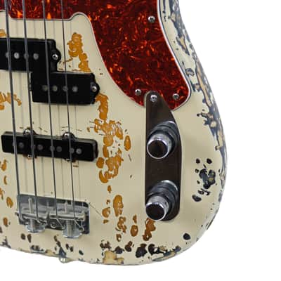 1993 Fender Custom Shop ‘50s P/J Precision Jazz Bass Olympic White Relic image 10
