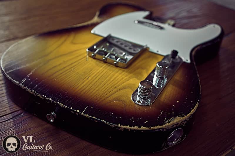 Telecaster Body 3-Tone Sunburst Relic - 60's Style Aged Nitro image 1