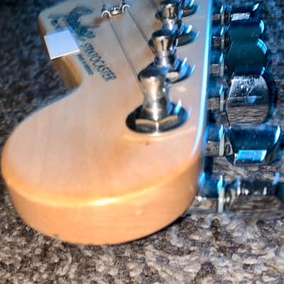 2008 Fender Standard Stratocaster  with Rosewood Fretboard black electric guitar image 3