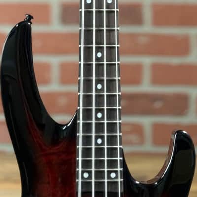 ESP LTD B-204DX 4-String Electric Bass Guitar - Red Burst image 8