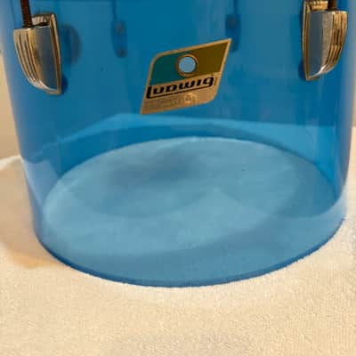 1970s Ludwig 9x13" Blue Vistalite Concert Tom 1970s Ludwig 8x12" Blue Vistalite Concert Tom image 1