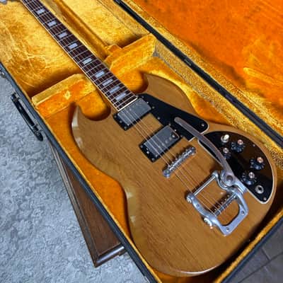 1971 Gibson SG Deluxe Natural Finish w/ Bigsby, Original T-Tops, OHSC 6.5lbs image 24