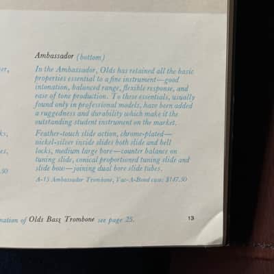 Olds Ambassador A-15 (Los Angeles) (1954) Bb Tenor Trombone SN 107453 image 17