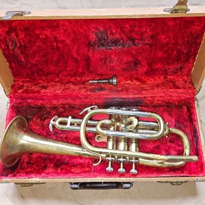 Argonaut cornet, with case & mouthpiece, Good Condition image 1