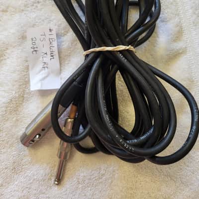 Belden Microphone cable TS to XLRF, 20ft image 1