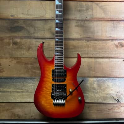 1990's Ibanez MIJ RG770FM Cherry Sunburst w/case image 9