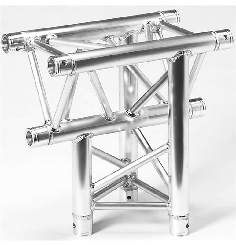 Global Truss TR-4096V-D F33 12" Triangle Truss 1.64'/0.5m 3-Way Vertical T-Junction - Apex Down image 1