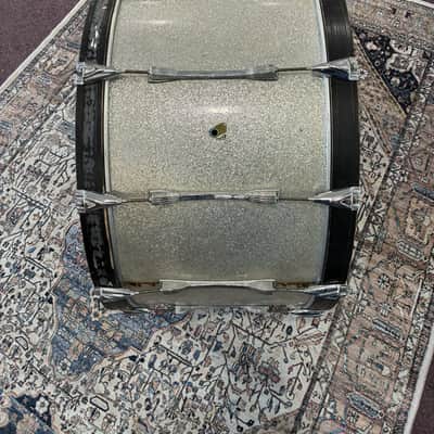 Ludwig 28x14" Marching Bass Drum - Silver Sparkle (1970s) image 3
