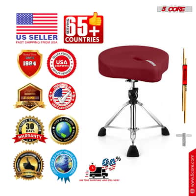 5 Core Drum Throne w 4.5" Padded Stool Adjustable Drummer Chair image 11