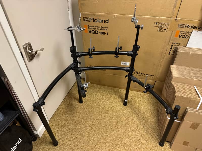 Roland MDS-9V V-Drum Rack Fully Loaded, 2 Cymbal Arms, 4 Pad Mounts - 051526 image 1