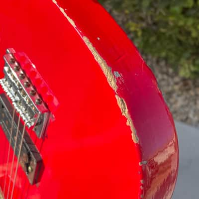 Vintage Memphis A2RT Guitar 80s - Red image 22