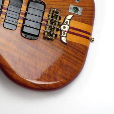 1977 Alembic Series I SSB Short Scale Bass - Figured Koa - Power Supply Included Stanley Clarke image 23