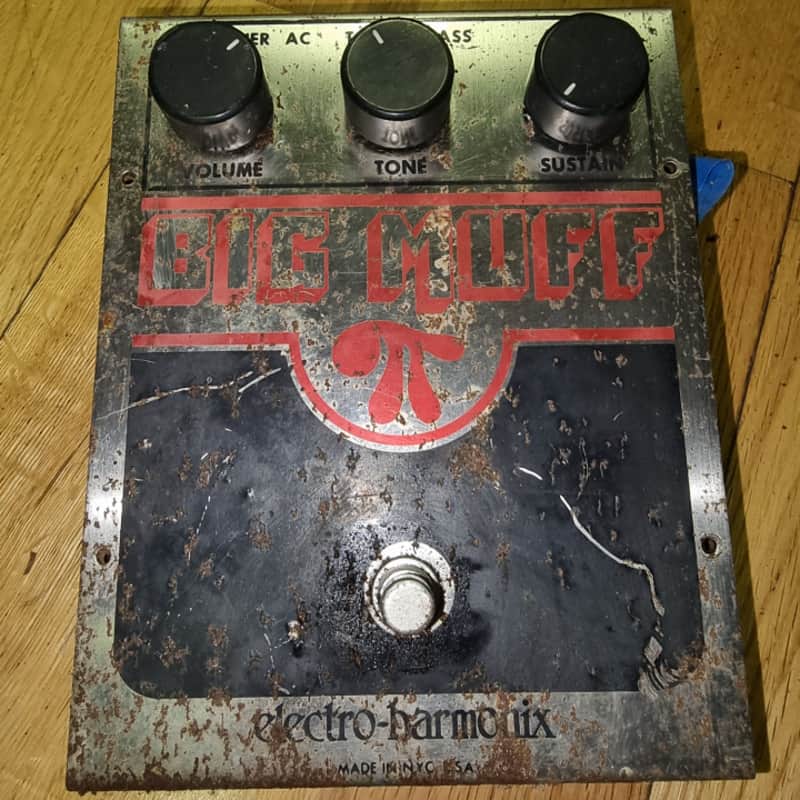 Electro-Harmonix Big Muff Pi 3rd V6 Fuzz Pedal 1666 Tested & Works image 1