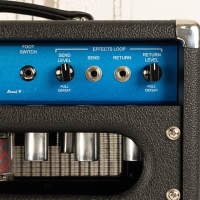 Two-Rock Studio Overdrive 35W Head - Silver Chassis Black Tolex w/Blue Smoke Cloth image 7