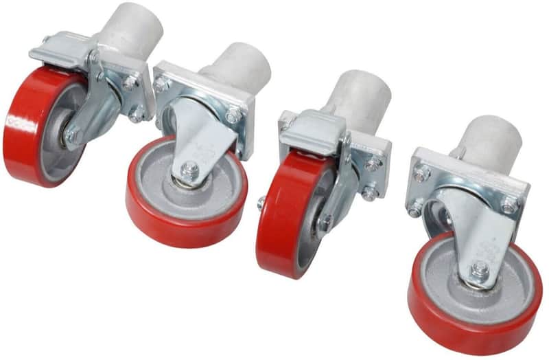 Prox StageQ Locking Staging 10" Height Stage Legs w/ 5" Rubber Steel Caster, 4qt image 1