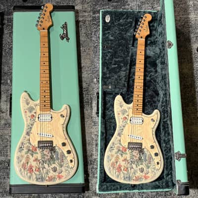 2020 Shawn Mendes Foundation Musicmaste Floral Design HS Limited Edition Out of Production CLEAN + Fender G&G Deluxe Hardshell Case image 2