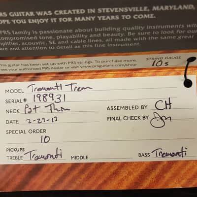 PRS Mark Tremonti Signature Tremolo 10-Top 2007 - Present - Boyd Burst image 17