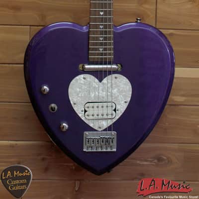 Daisy Rock Electric Guitar Heart - Left Handed - Purple - Mint image 3