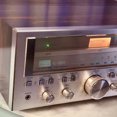 🔥🎶 Sansui G-5500 Pure Power DC Stereo Receiver — Serviced, Cleaned, 120V, Excellent Faceplate image 7