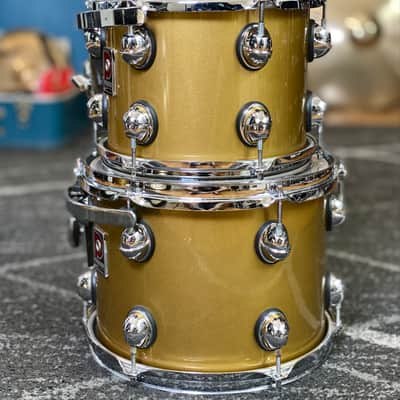 Premier Genista 10/12/14/22 Drum Kit Gold Lacquer - 1998 image 12