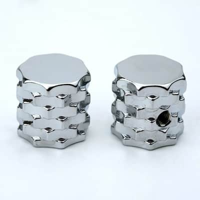 3pcs Serrated Steel Guitar and Bass Control Knobs Set image 3