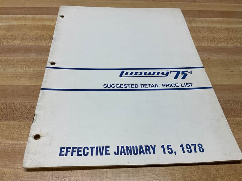 Ludwig 1978 Suggested Retail Price List image 1