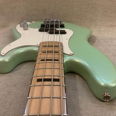 2015 Fender Deluxe Series Precision Bass FSR Sea Foam Pearl Finish Special Edition PJ MIM Mexico image 6