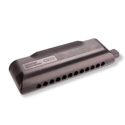 Hohner CX12 Series Black Key of C Chromatic Harmonica Armonica Cromatica Worldship Authorized Dealer image 1