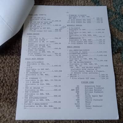 Vintage 1982 Gibson Full-Line Canadian Price List! Rare, Original Case Candy, Paperwork! image 2