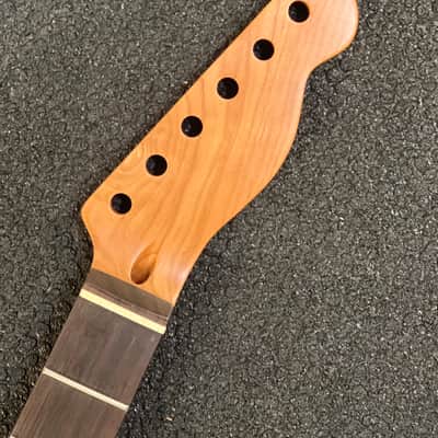 Roasted Maple Guitar neck, fits tele,  9.5 radius Rosewood , Bone nut, Nitro Finish, 22 fret image 1