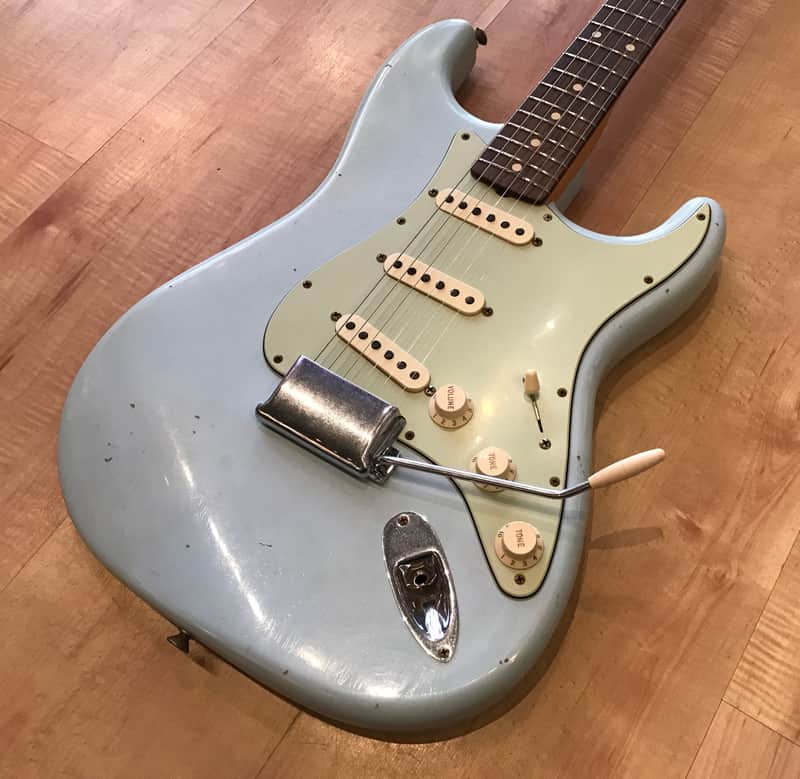 Fender® Custom Shop Beatle Spec 1961 Relic Stratocaster Electric Guitar 2017 Sonic Blue image 1
