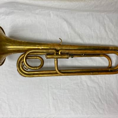 Weyman 'Keystone State' Brass G-D Tenor Bugle, c- Early 1900's image 1