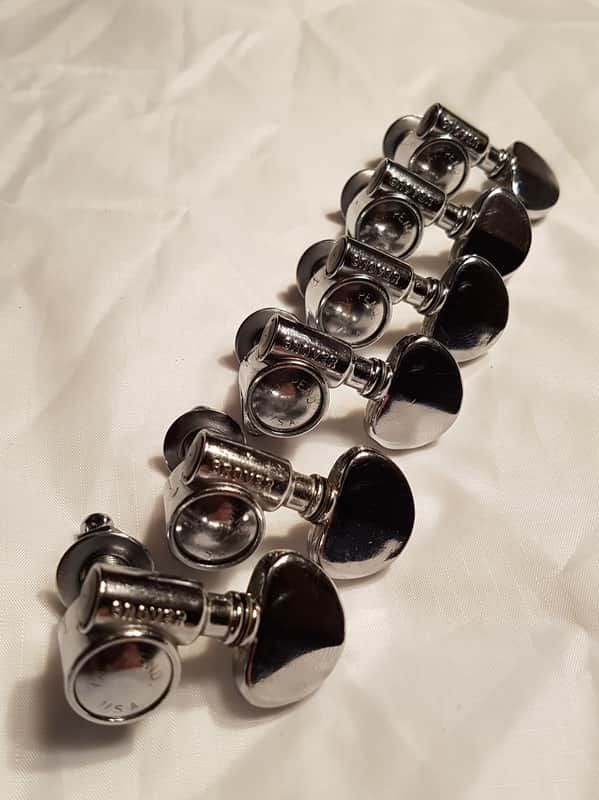 Grover 6 in-line PAF Pat Pend “Milk Bottle” Rotomatic tuners 1960s Fender Strat Gibson Firebird image 1