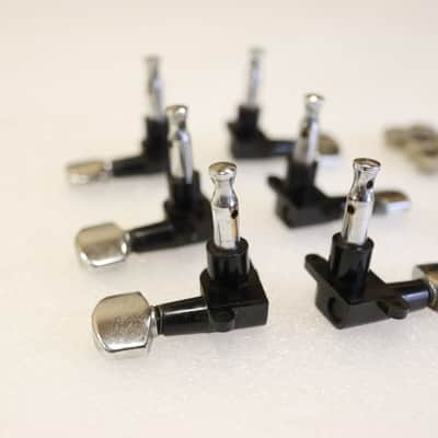 Rare Schaller Offset 3x3 Tuners Chrome Plastic Vintage 70's guitar W. Germany image 6