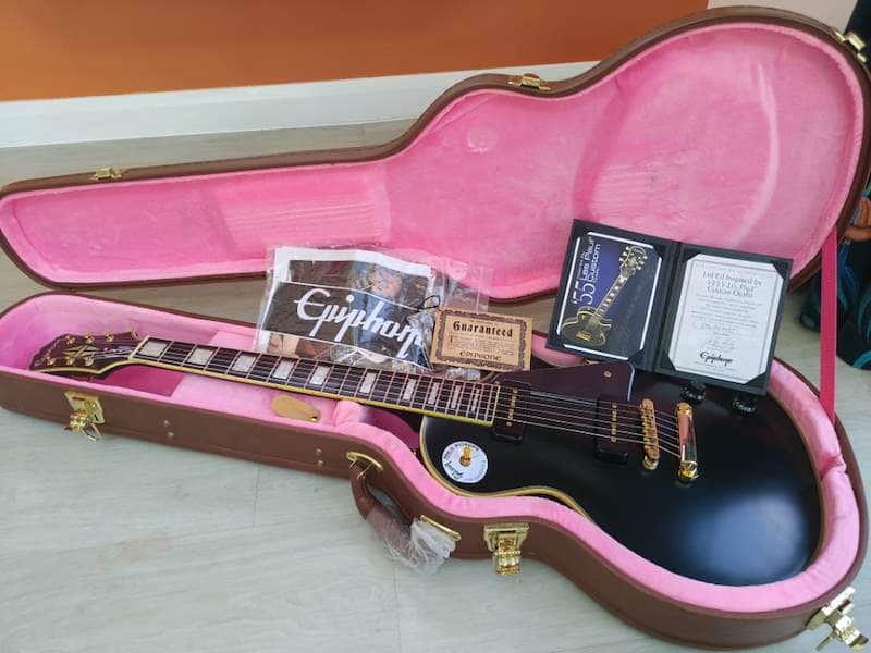 Epiphone Inspired by "1955" Les Paul Custom Outfit 2016 - 2019 - Aged Gloss Ebony image 1