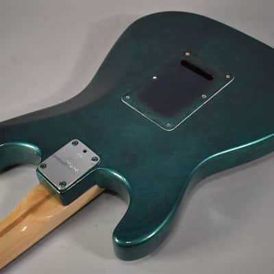 "Fender" Partscaster Stratocaster HH | Green Flame Finish image 12