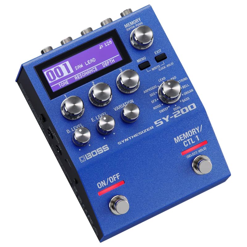 BOSS SY-200 SYNTHESIZER EFFECTS PEDAL – Advanced BOSS Polyphonic Guitar Synth Technology in a Streamlined 200 Series Pedal for any Guitar or Bass – Full MIDI I/O – 128 Memories – 171 Synth Sounds image 1