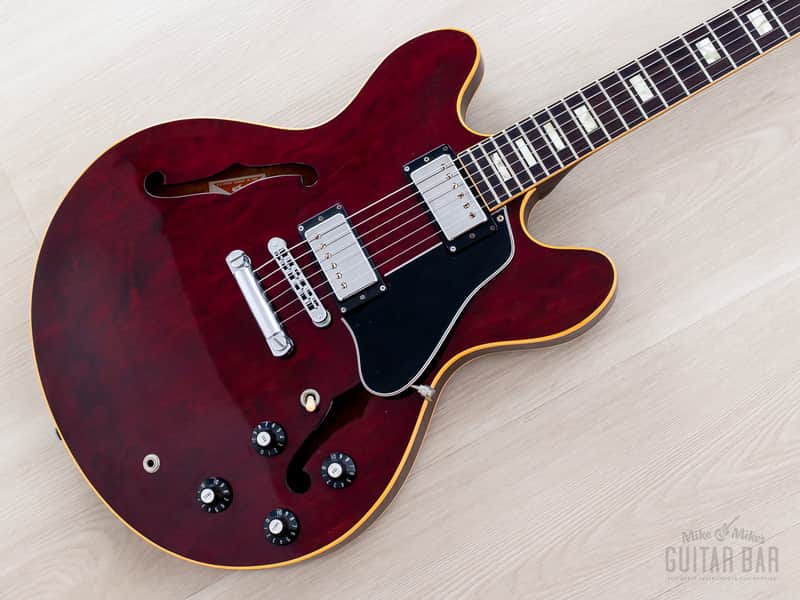 1978 Gibson ES-335 Vintage Semi-Hollow Guitar Wine Red, T-Tops & 1 11/16" Nut w/ Case - Excellent