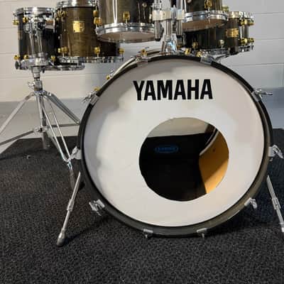 Yamaha Maple custom Mid 90’s - MAPLE CUSTOM TRANSPARENT BLACK WITH GOLD HARDWARE image 4