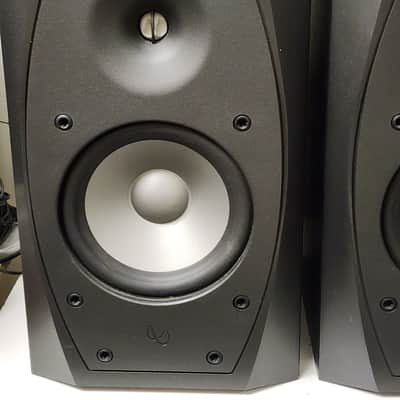 Infinity Entra One Bookshelf Speakers Pair Missing Covers 15"H x 8.5"W x 9.5D image 3