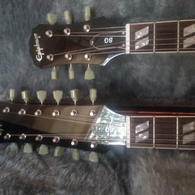 Epiphone G-1275 Double Neck mid-2000s Cherry image 2
