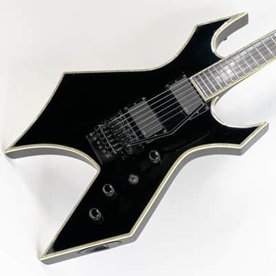 2009 B.C. Rich Warlock NJ DLX Gloss Black w/ Neck Thru Construction, EMG 81/85 Active Humbuckers, Original Gigbag image 3