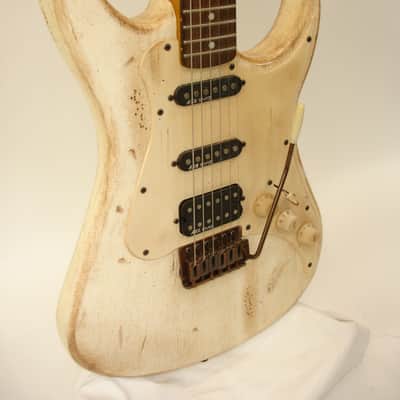 AXL BADWATER SRO Electric Guitar, Relic Distressed White image 2