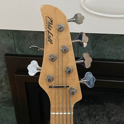 Mike Lull M6 custom left-handed 6-string bass 2023 - translucent red image 9